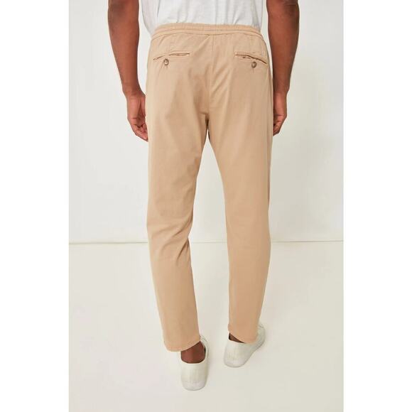 Marine Layer Saturday Athletic Fit Drawstring Waist Pants Faded Khaki Tan XXL - Picture 3 of 16